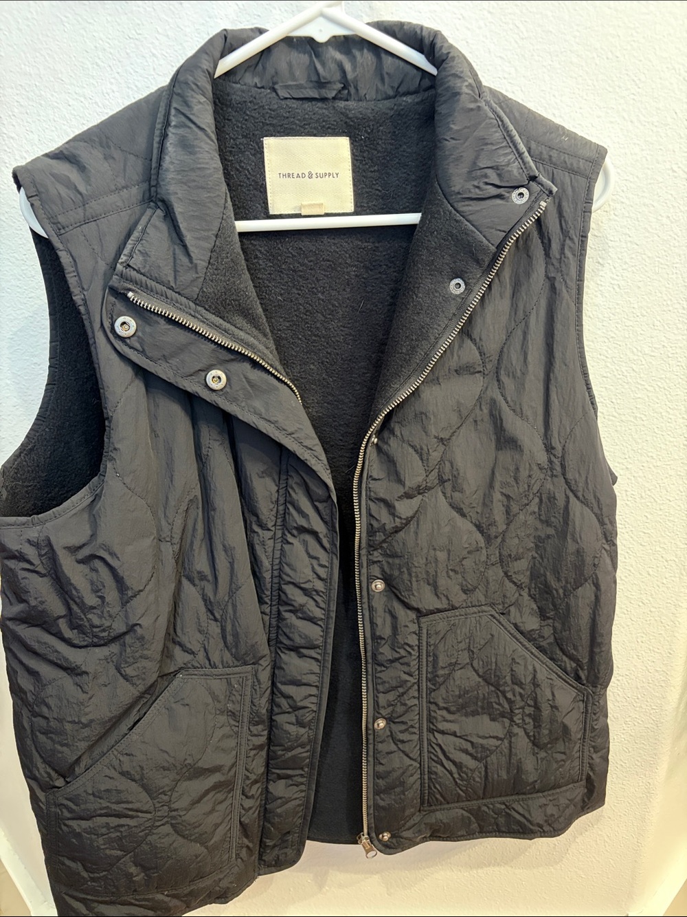Thread & Supply Men's Charcoal Quilted Vest